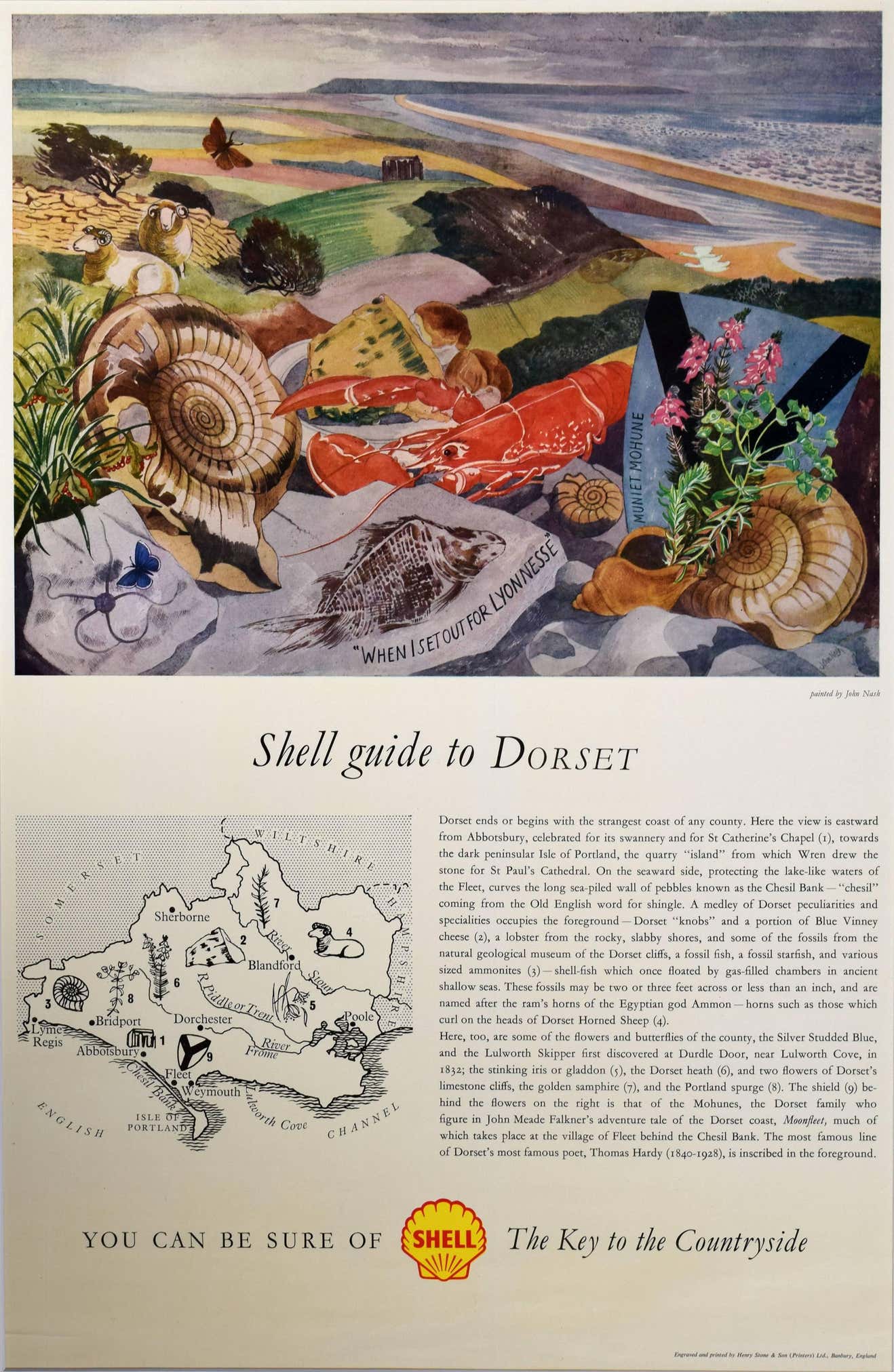 John Nash - John Nash Shell Guide to Dorset poster Modern British Art ...
