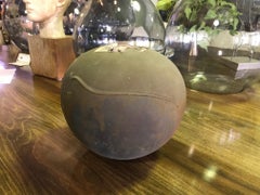 John Natale Signed Raku Fired Ceramic Pottery Vase Vessel