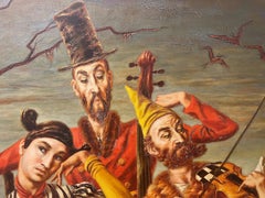 „Die Musiker“ John Nathaniel Fenton, magisches Realismus, Öl auf Leinwand Gemälde