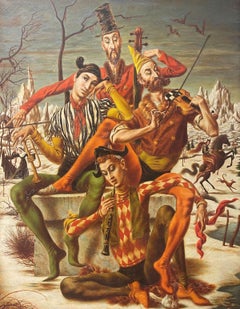 "I musicisti" John Nathaniel FENTON, Quadro su tela dal realismo magico