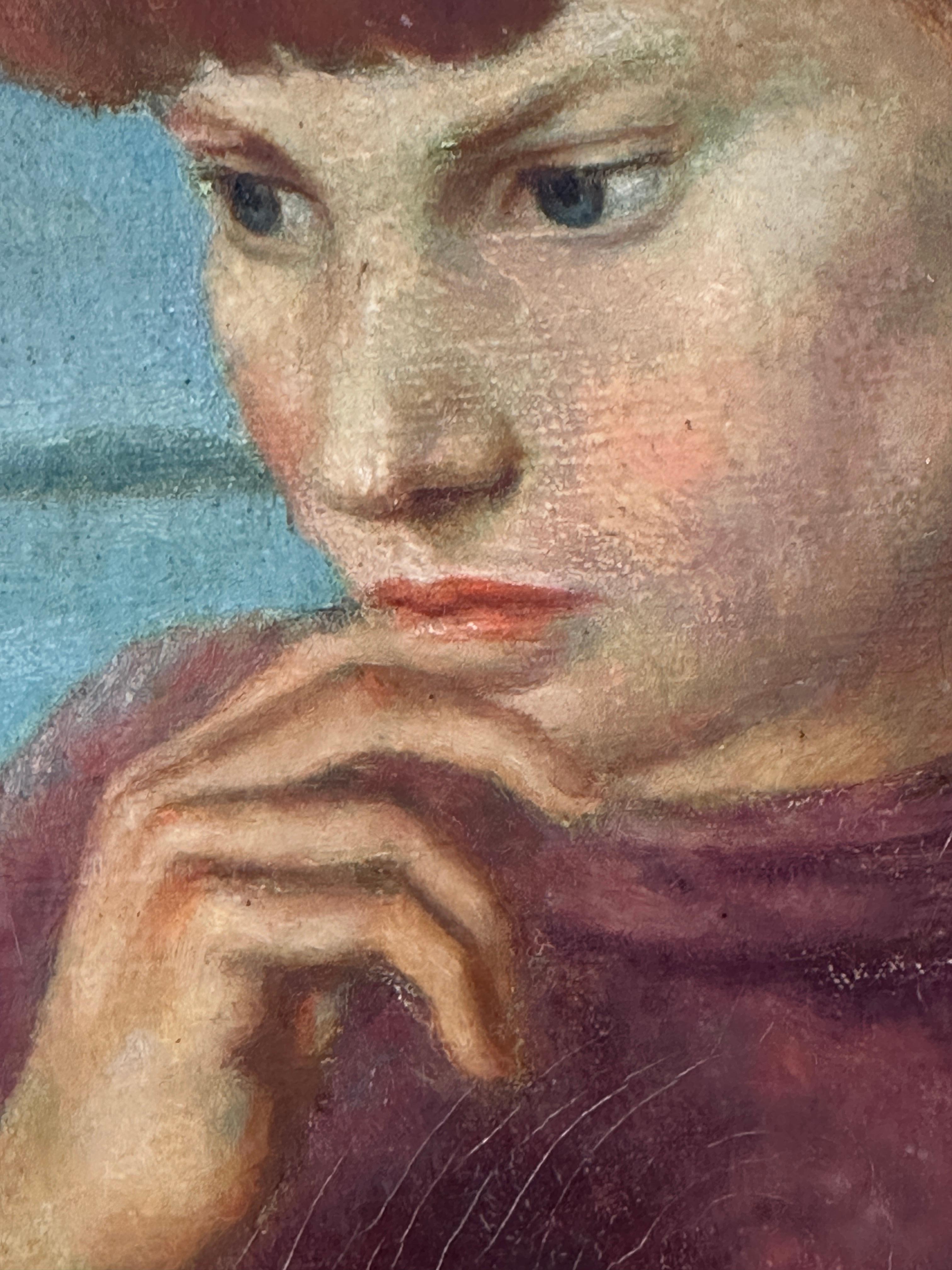 John Nathianel Fenton Painting “Enid” In Good Condition For Sale In Palm Springs, CA