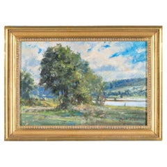 John Neale (British, B. 20th Century) Signed Oil On Board, Summer Landscape