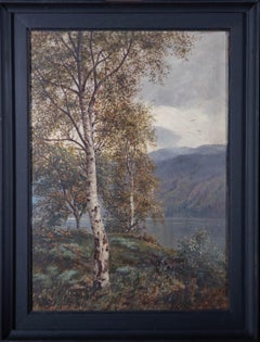 John Nesbitt (1831-1904) - 1881 Oil, Silver Birch By The Lake