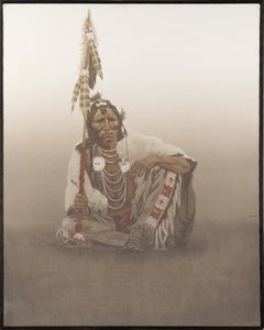 Seated Elder, Native American Figural Portrait by John Pace