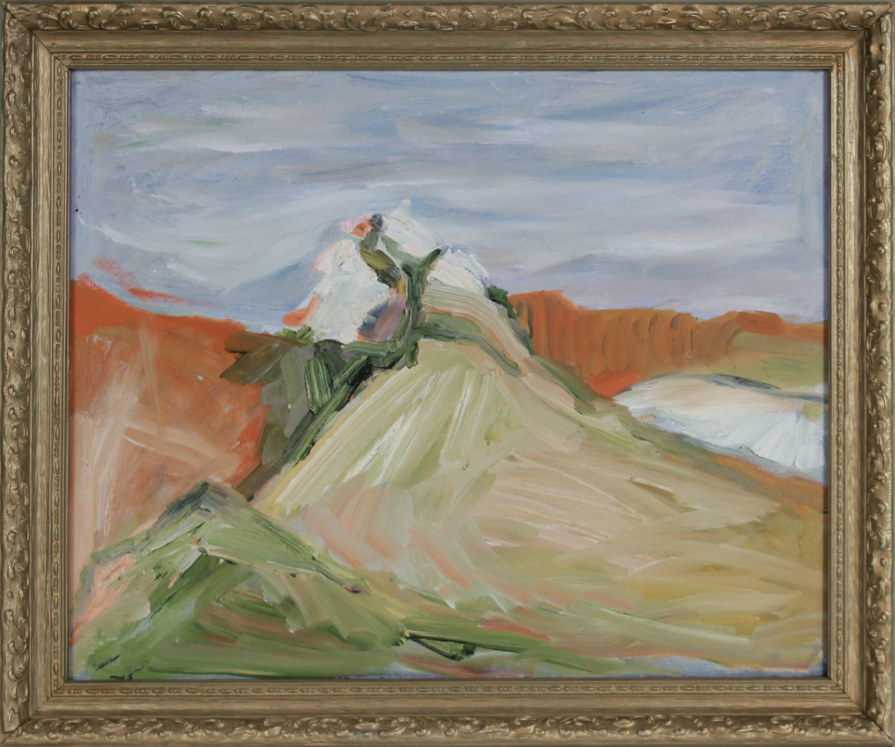 John Nicolini Abstract Painting - Expressionist Landscape Deconstruction 20th Century Oil Painting