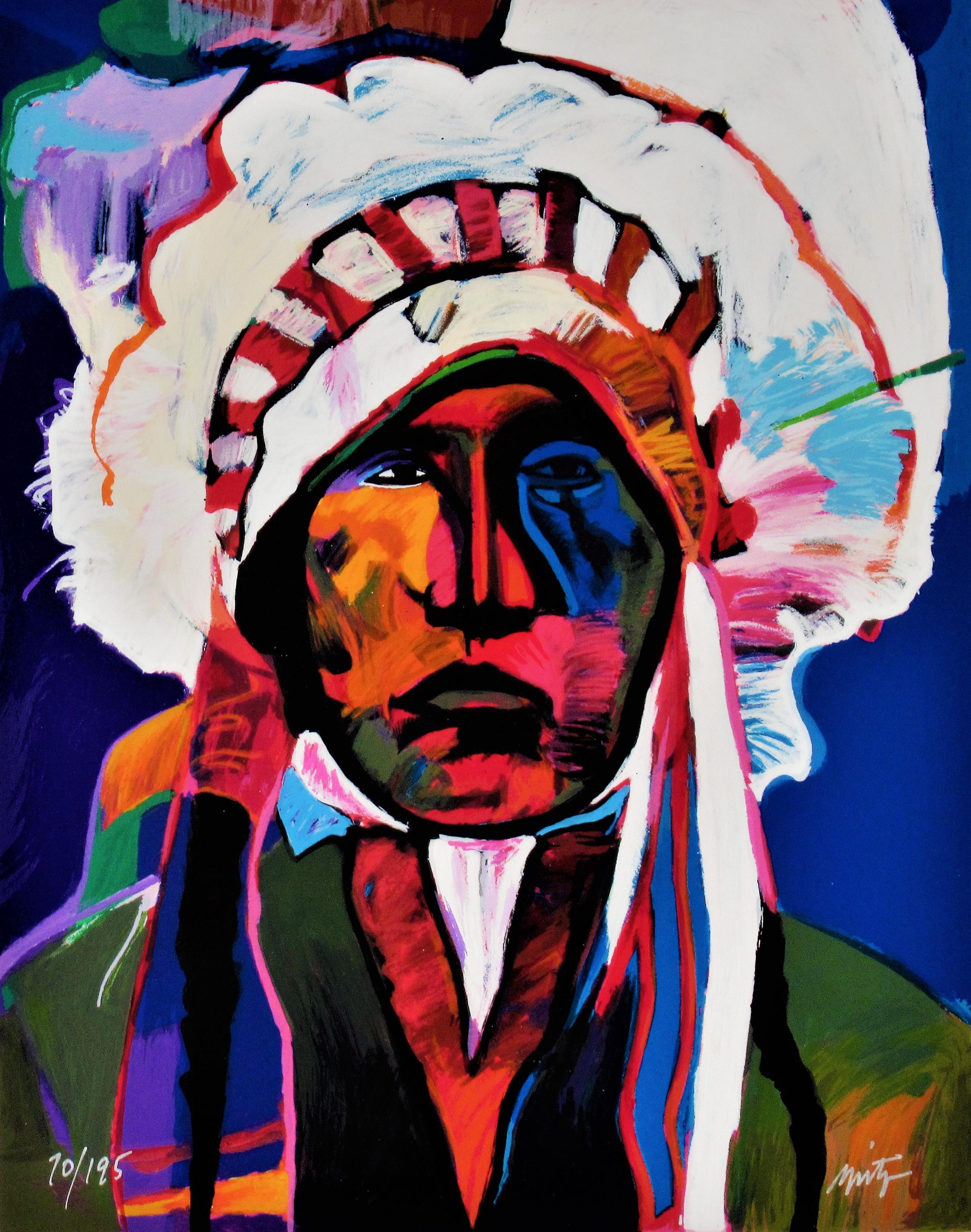 War Bonnet - Print by John Nieto