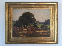 « The Haystacks, Lamorna, Penzance », de John Noble Barlow, peinture à l'huile