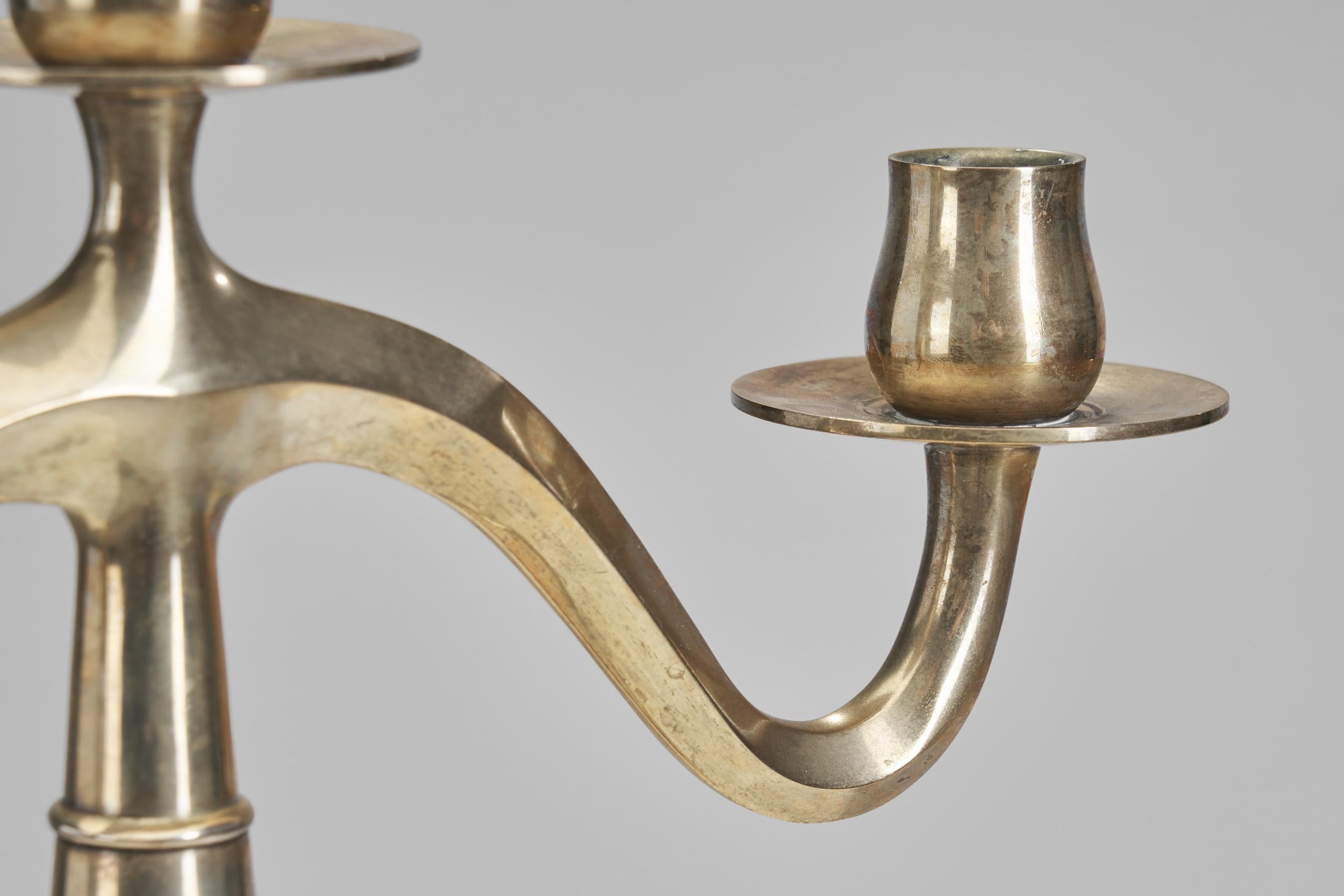 Candelabro John Norelius Dirigold Art Nouveau per AB Alco, Svezia, anni '20 in vendita 6