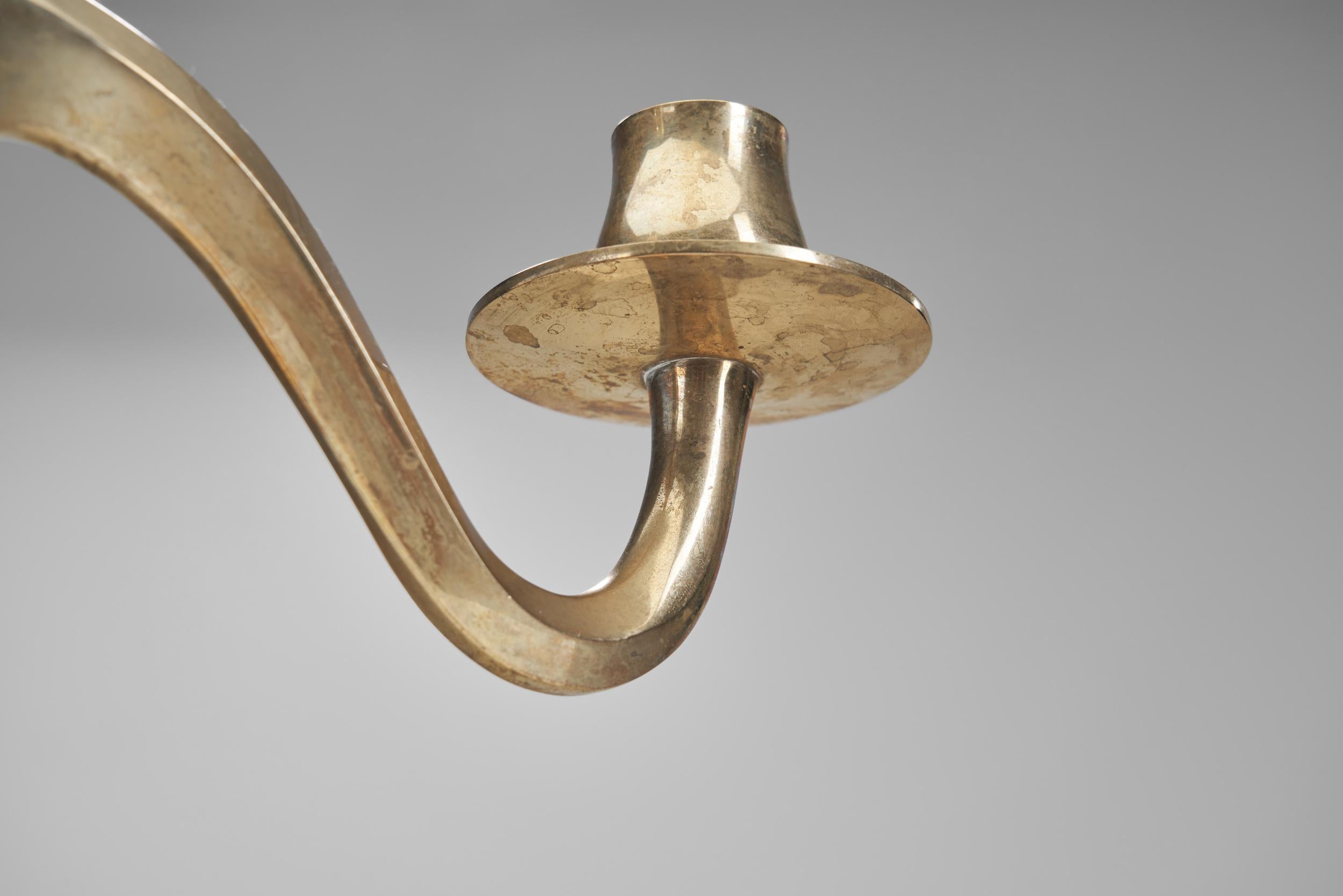 Candelabro John Norelius Dirigold Art Nouveau per AB Alco, Svezia, anni '20 in vendita 8