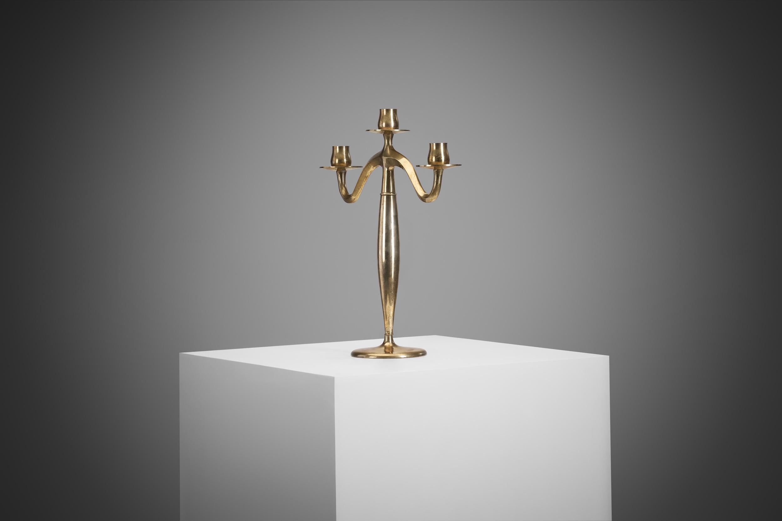 Svedese Candelabro John Norelius Dirigold Art Nouveau per AB Alco, Svezia, anni '20 in vendita