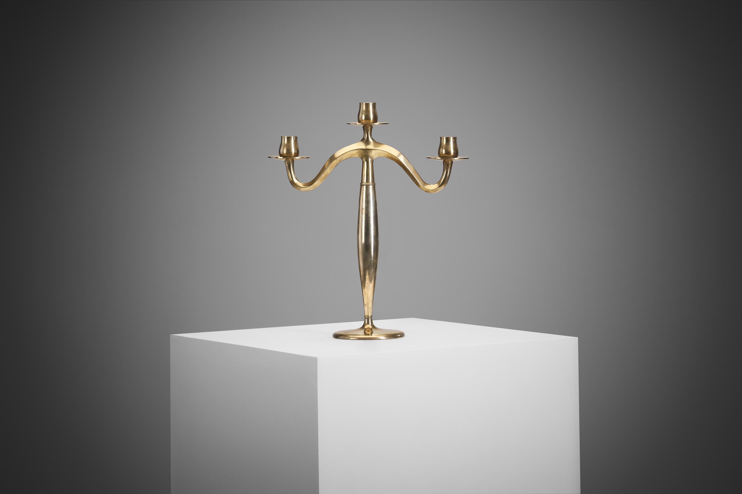 Inizio XX secolo Candelabro John Norelius Dirigold Art Nouveau per AB Alco, Svezia, anni '20 in vendita