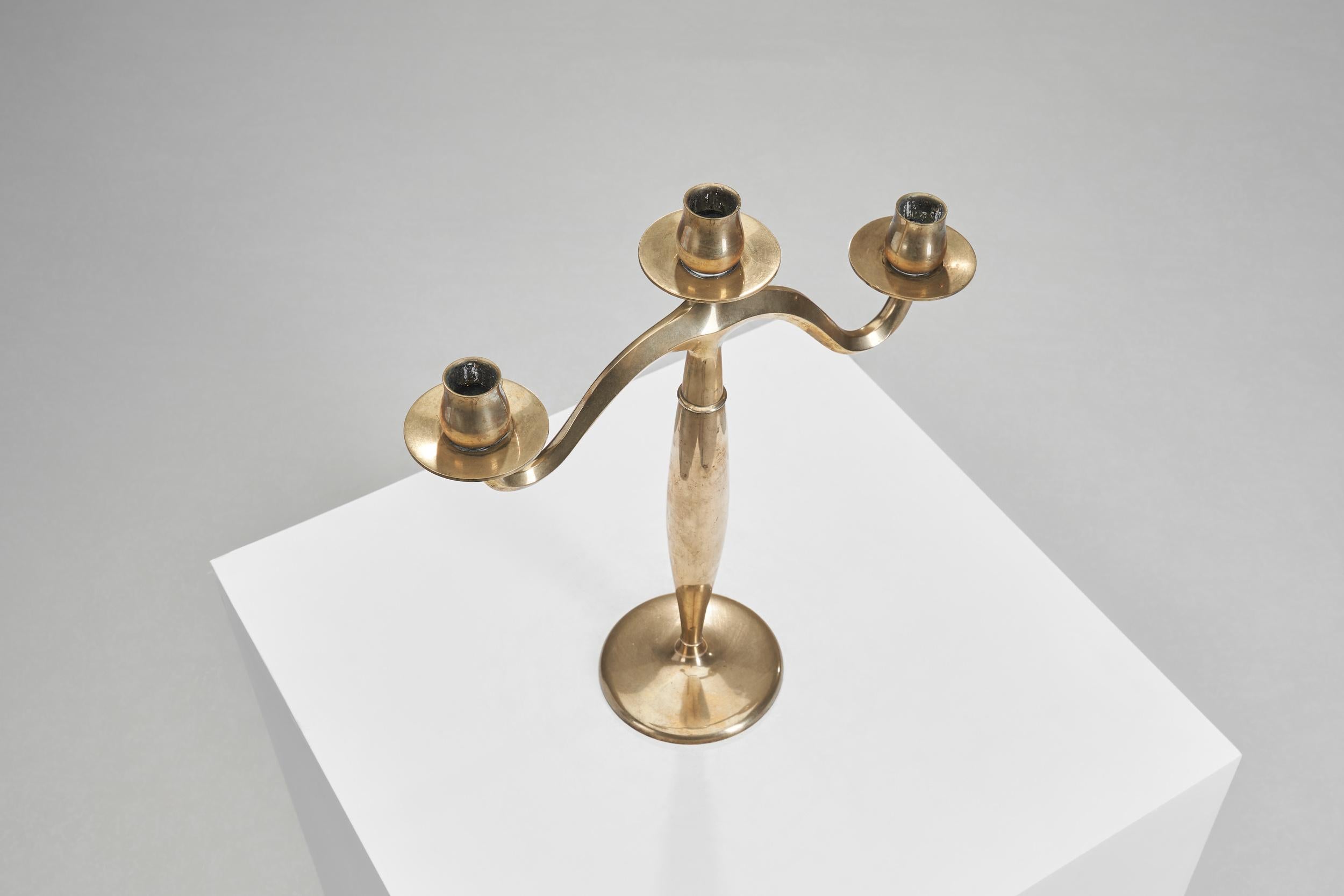 Alluminio Candelabro John Norelius Dirigold Art Nouveau per AB Alco, Svezia, anni '20 in vendita