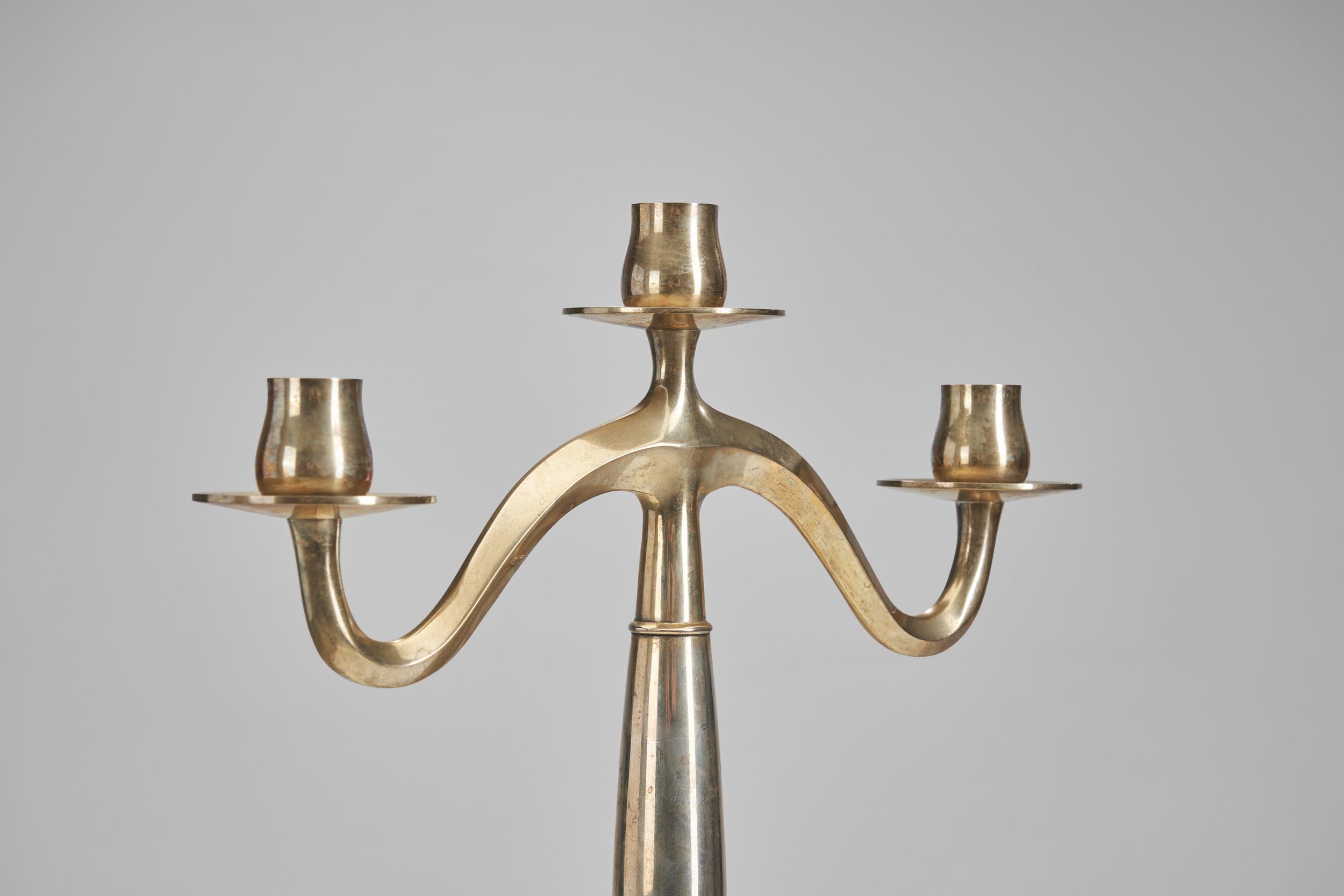 Candelabro John Norelius Dirigold Art Nouveau per AB Alco, Svezia, anni '20 in vendita 1