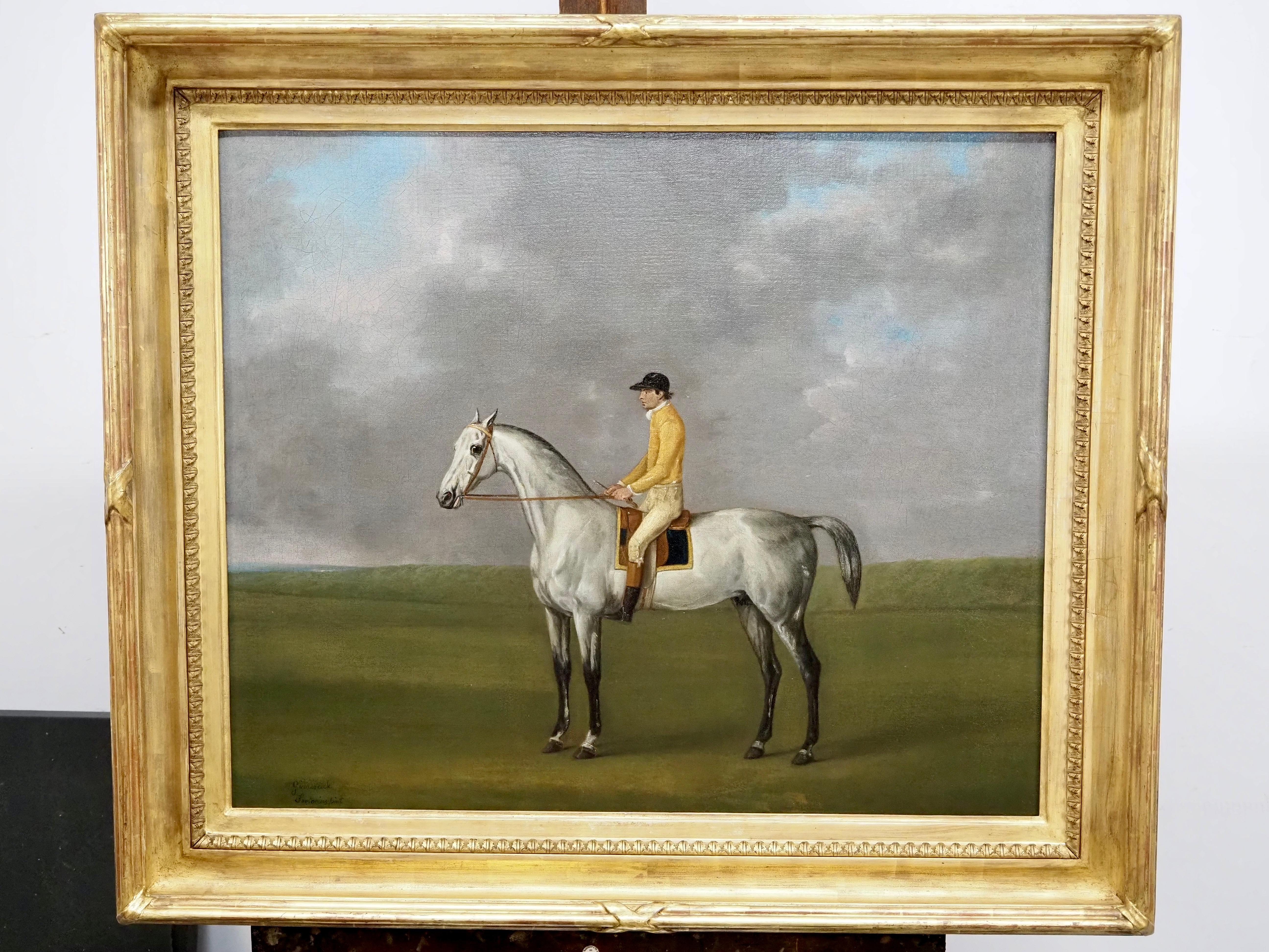 Gimcrack mit Jockey oben, in den Farben des 1. Earl Grosvenor (Alte Meister), Painting, von John Nost Sartorius