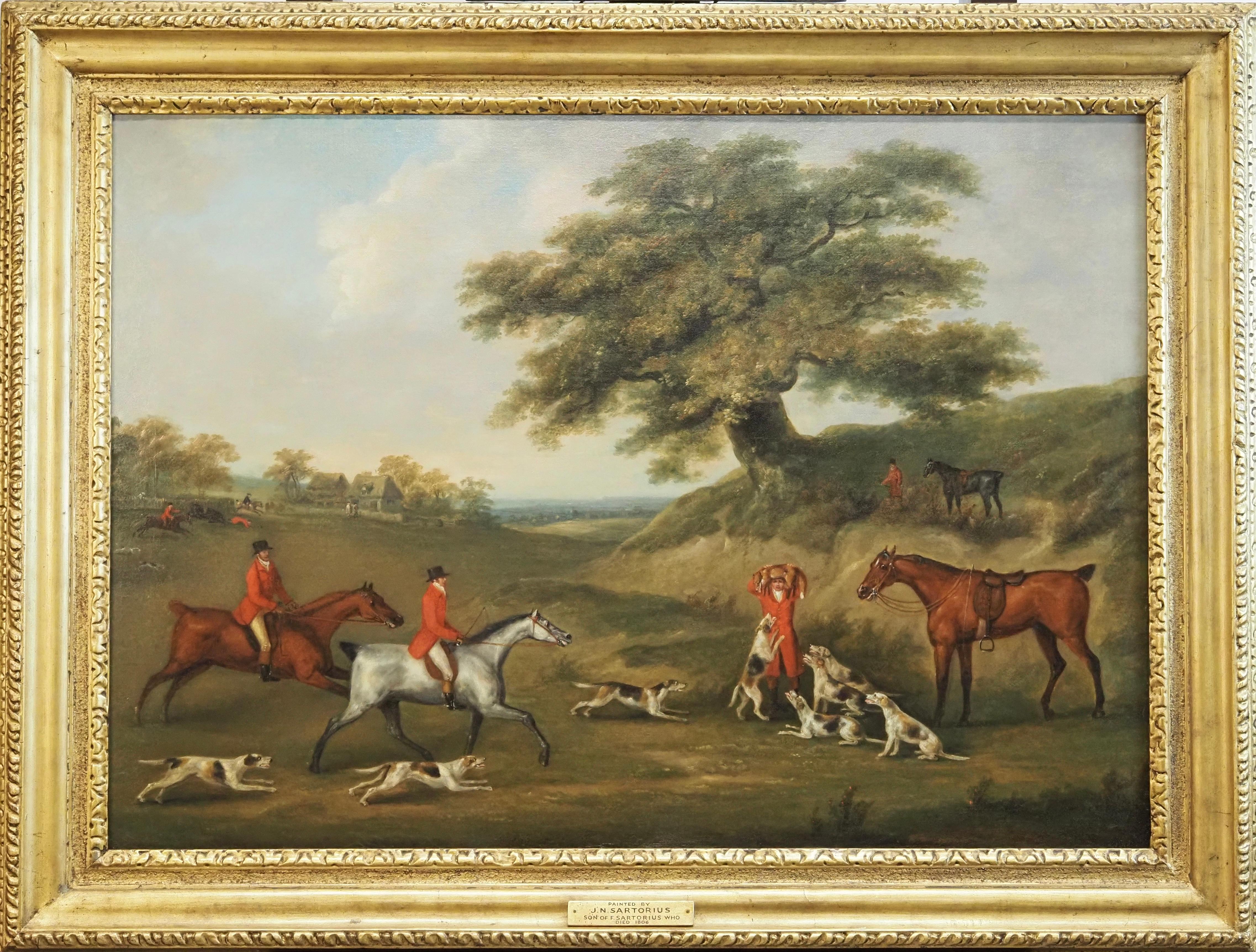 The Hunt - Painting by John Nost Sartorius