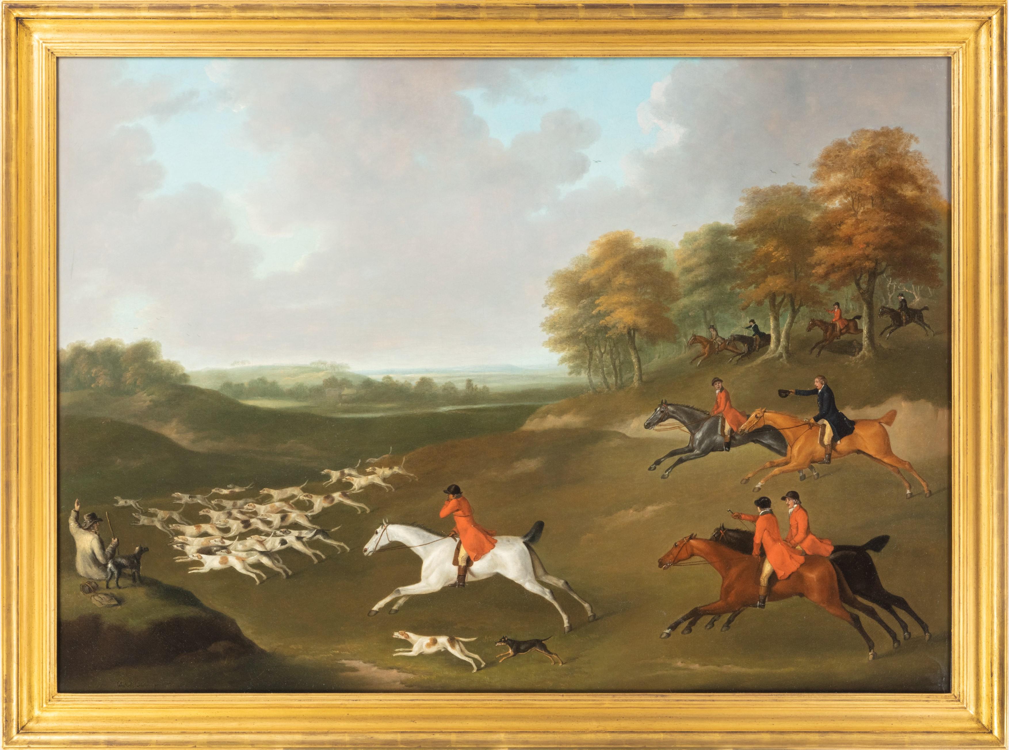 John Nost Sartorius Animal Painting - The Hunt - In Full Cry