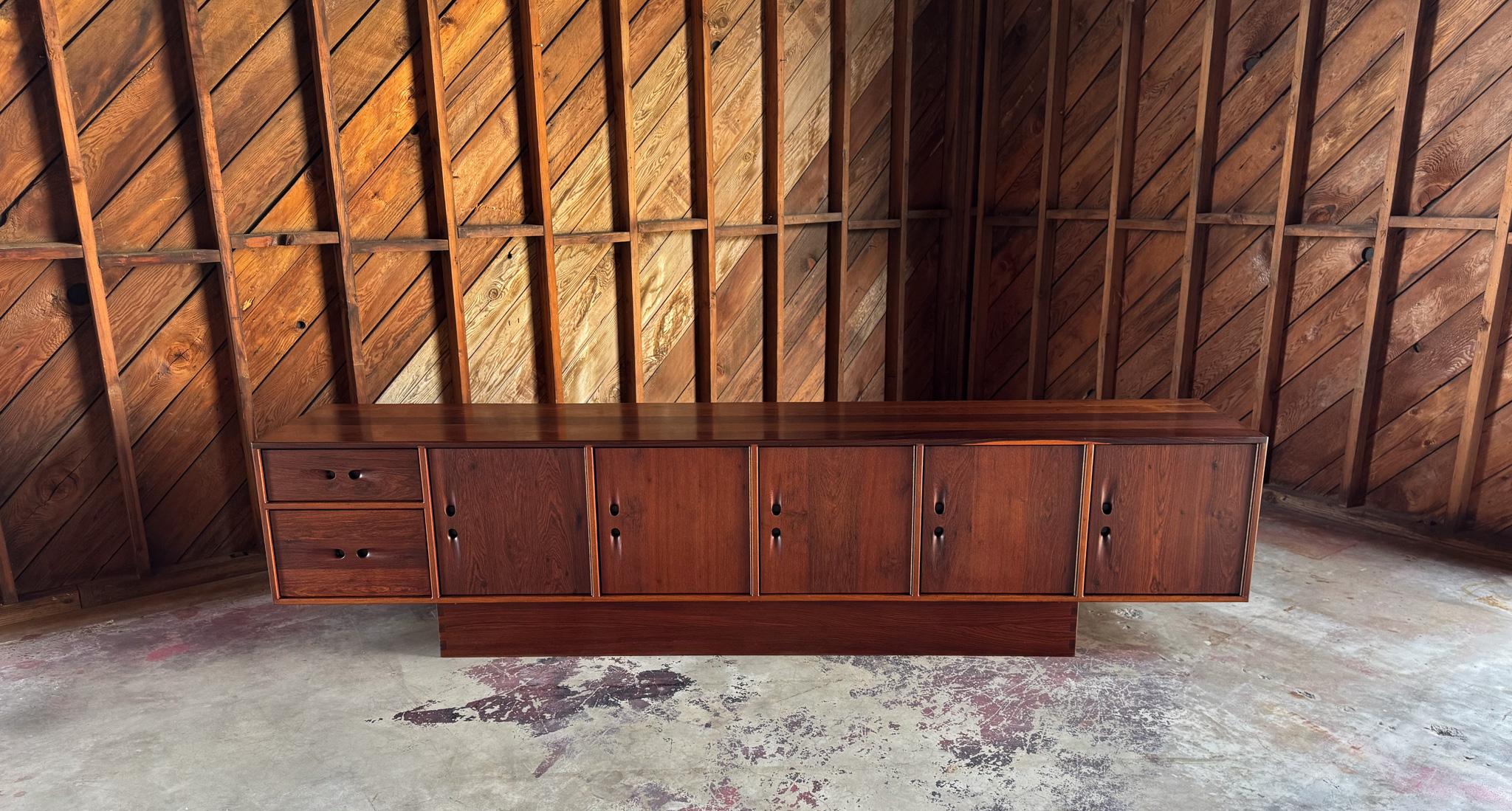 John Nyquist Handcrafted Louro Preto Credenza, California, 1971 5