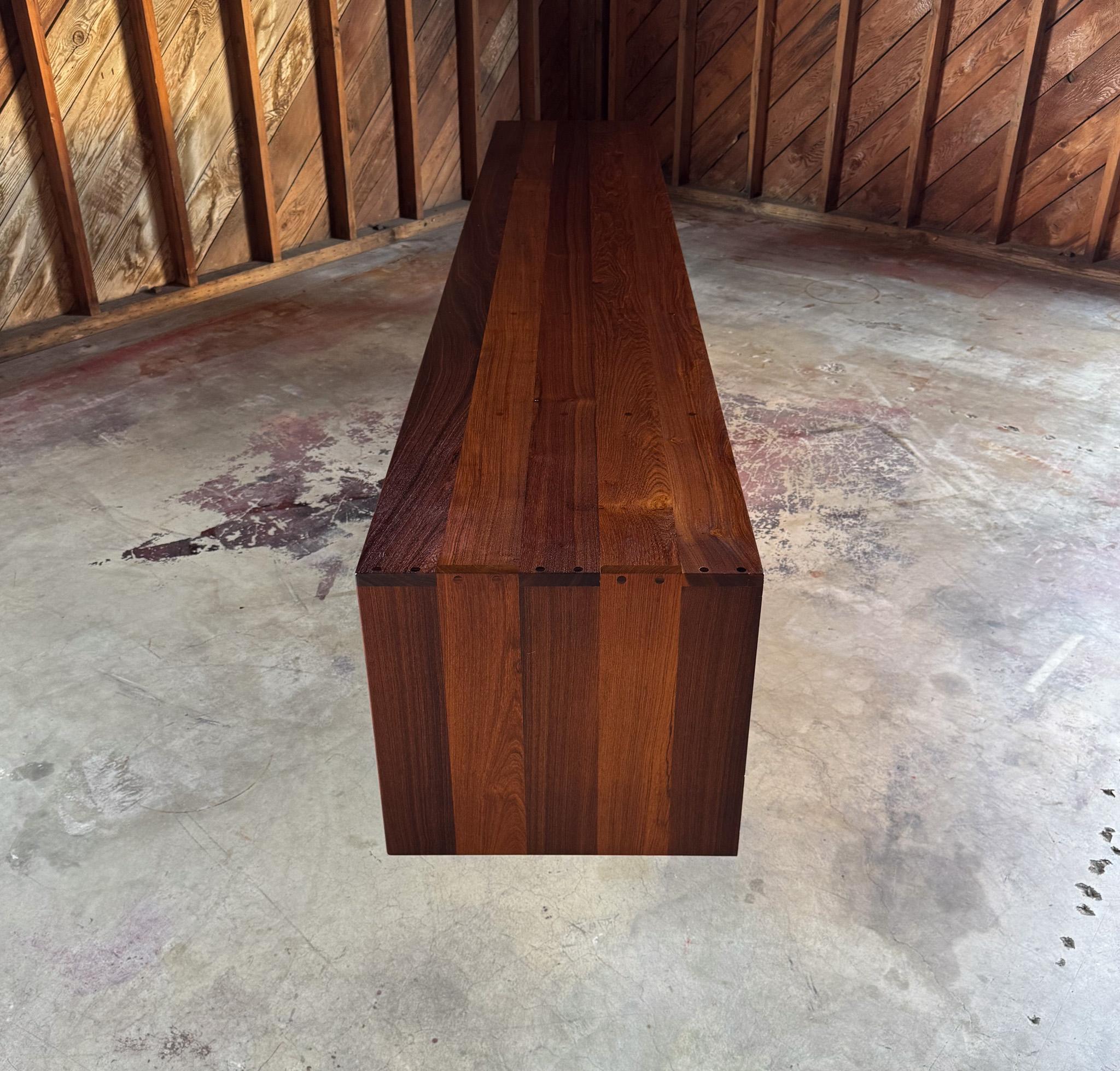 John Nyquist Handcrafted Louro Preto Credenza, California, 1971 12