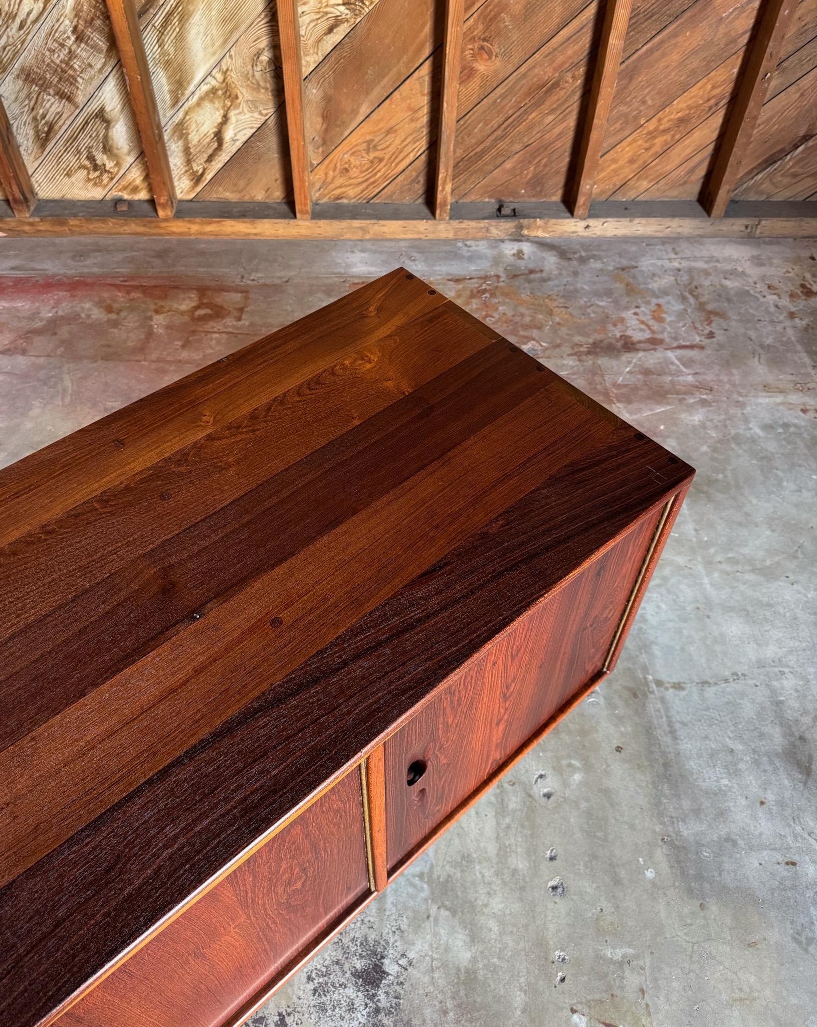 Wood John Nyquist Handcrafted Louro Preto Credenza, California, 1971