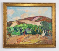 American Impressionist painting of the Monterey, California Hills