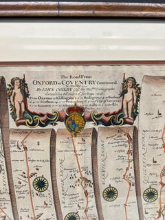 John Ogilby Oxford to Salisbury Road Map #82 Circa 1675