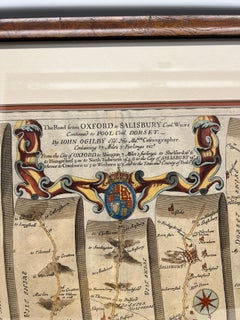 John Ogilby Oxford to Salisbury Road Map #83 Circa 1675