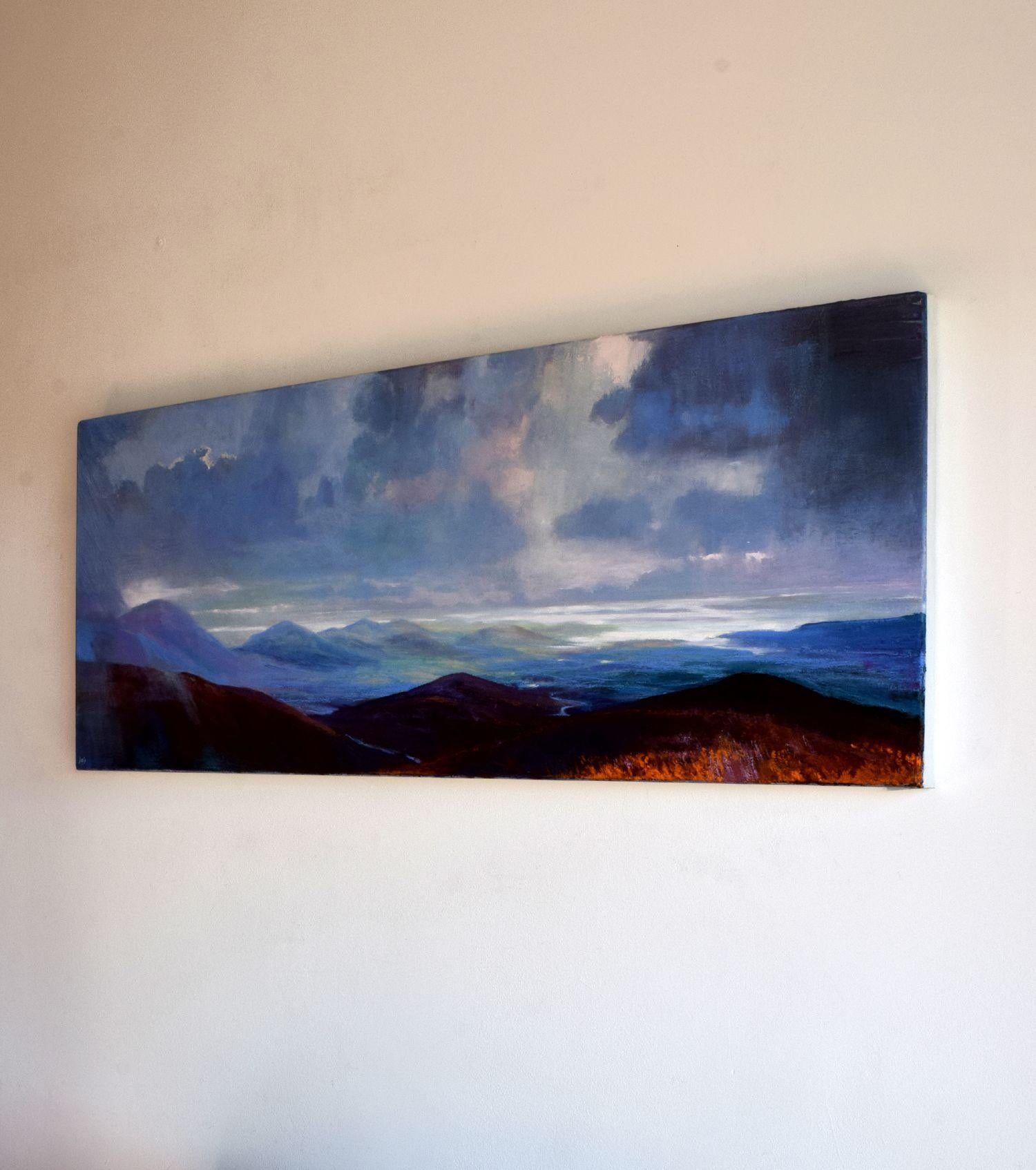 I've been working on this large statement piece, for a while, with many faltering steps until things started to fall into place this past week.    A natural yearning for open spaces and distant panoramic vista of the West of Ireland, looking across