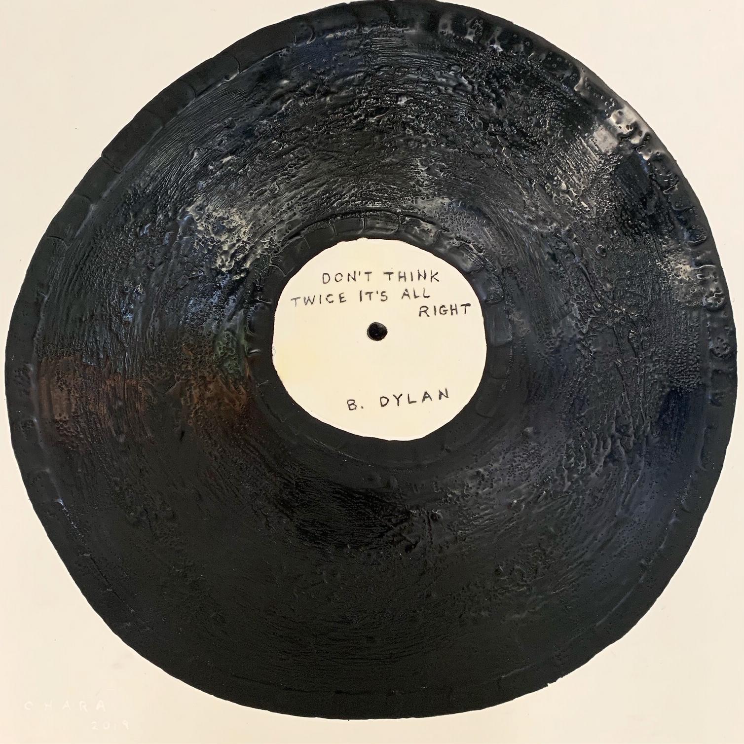 John O'Hara, Custom Vinyl Record Art, Your Favorite Song, Encaustic Painting In New Condition In SAINT LOUIS, MO