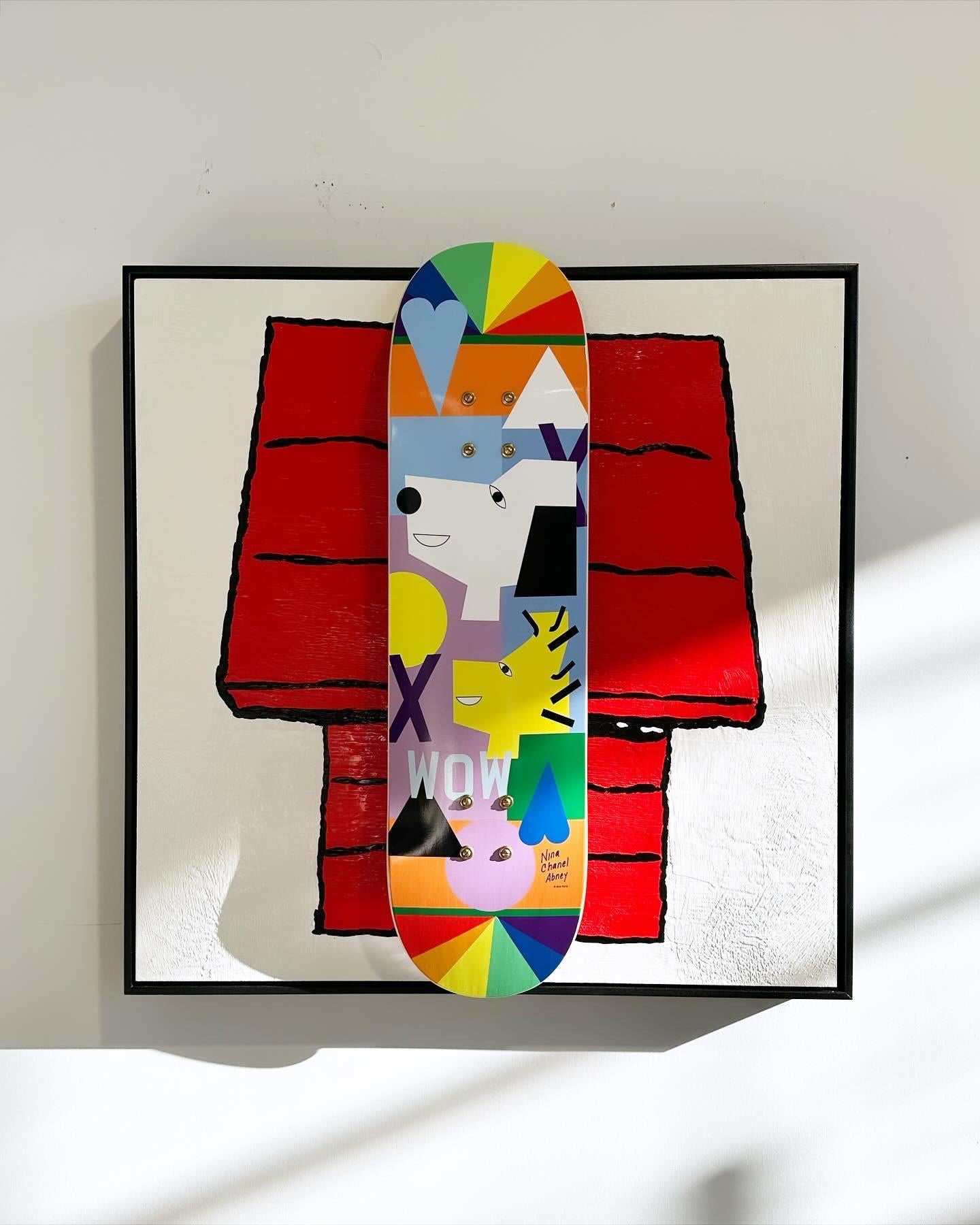 Contemporary John O'Hara, Deck, Peanuts, 2023, Encaustic and Skate Deck Painting For Sale