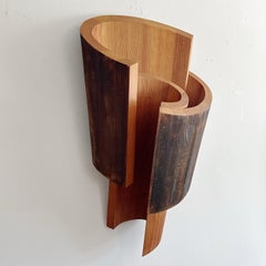 John Okulick Abstract Wooden Wall Sculpture, "Compassion" 1992
