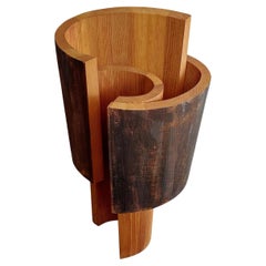 John Okulick Abstract Wooden Wall Sculpture, "Compassion" 1992