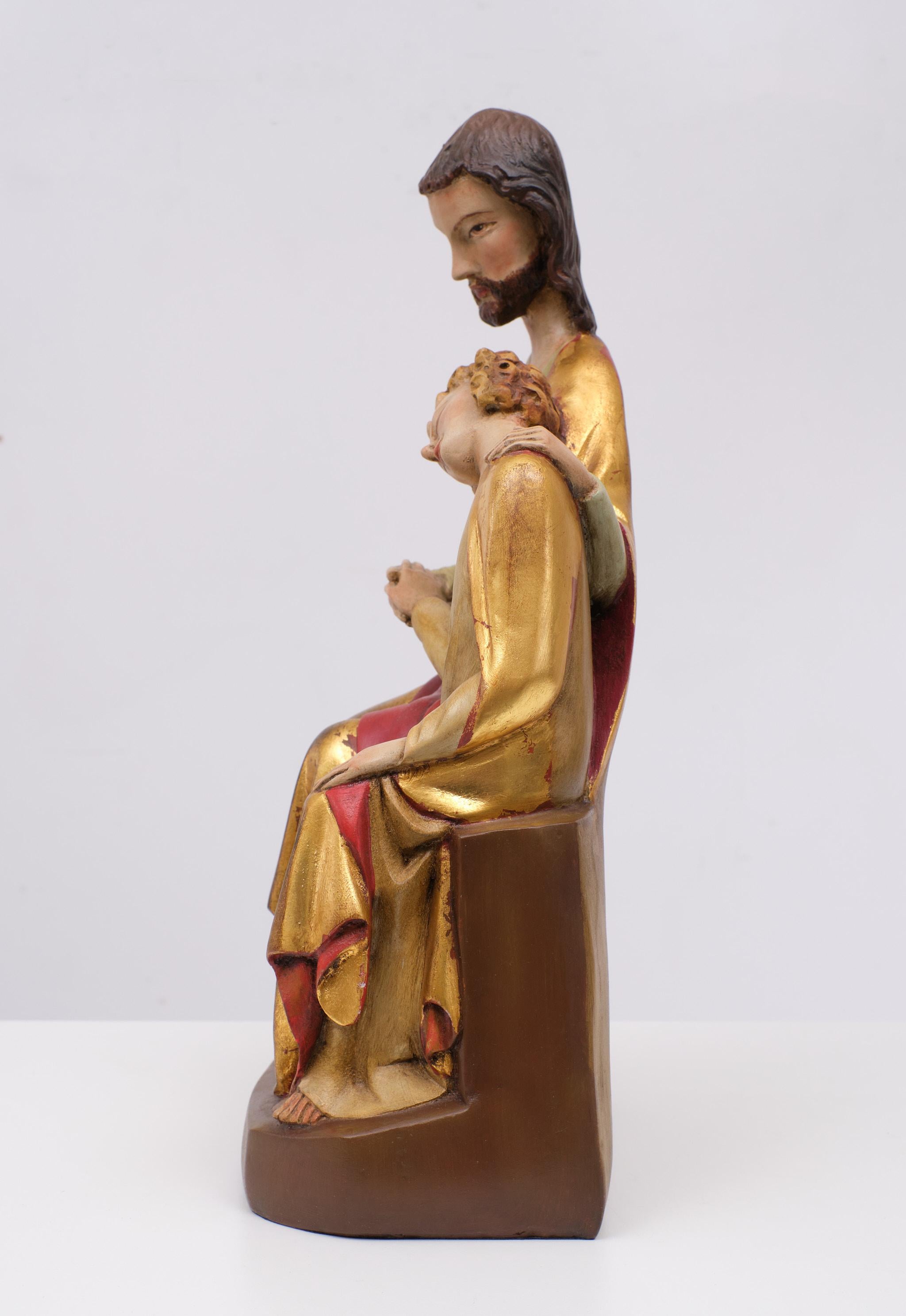 Contemporary John on the chest of Christ Sculpture   Museum Reproduction  For Sale