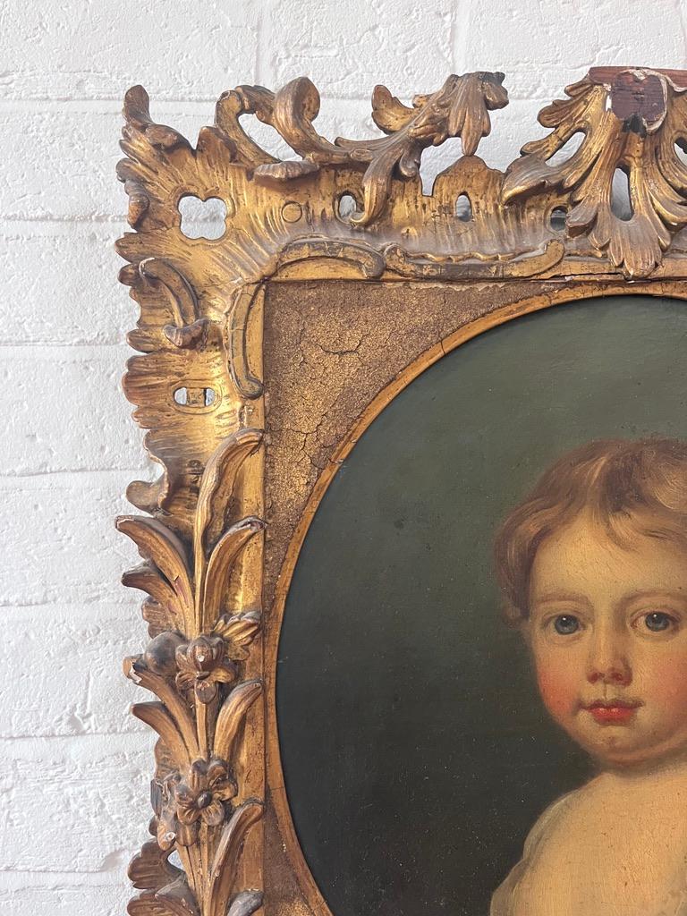 18th Century English School Portrait of a young girl, half length For Sale 8