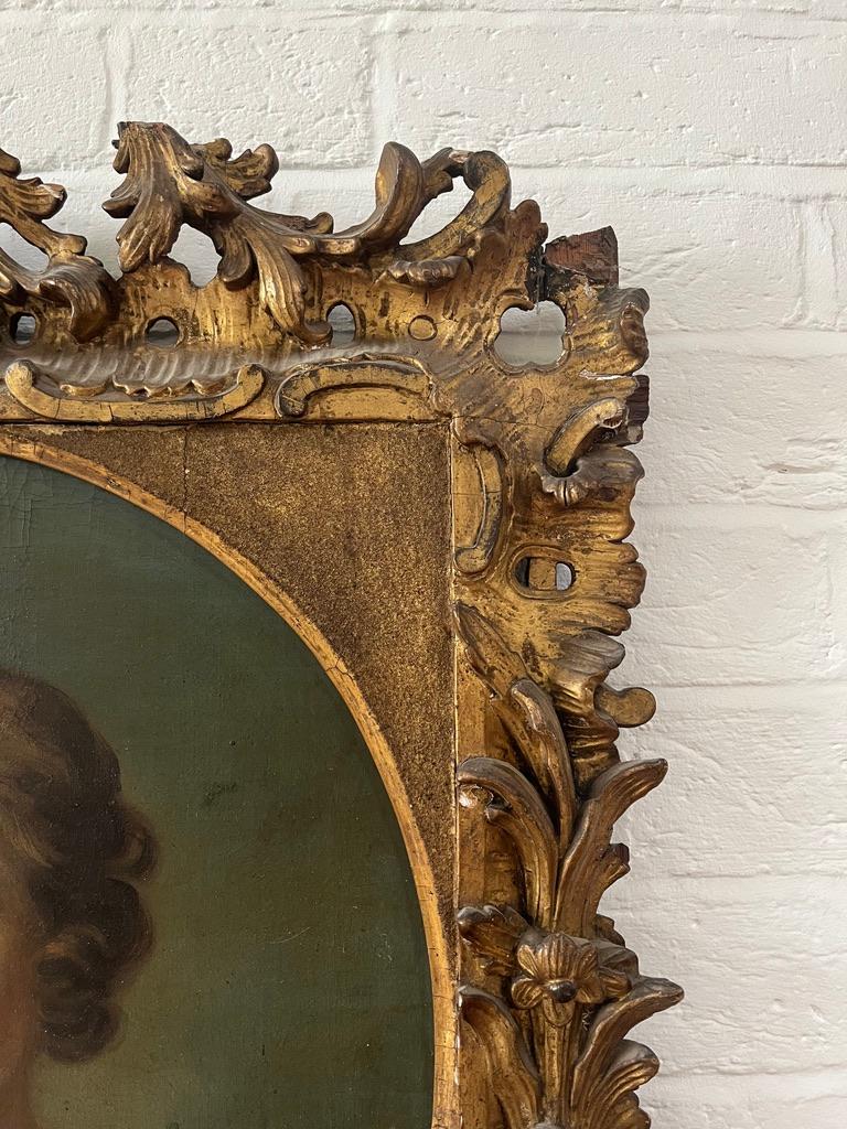 18th Century English School Porträt eines jungen Mädchens, halbe Länge 8