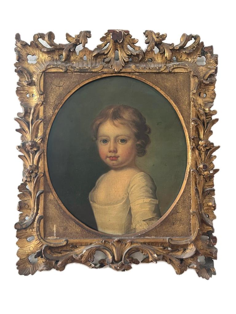 18th Century English School Porträt eines jungen Mädchens, halbe Länge – Painting von John Opie (circle)