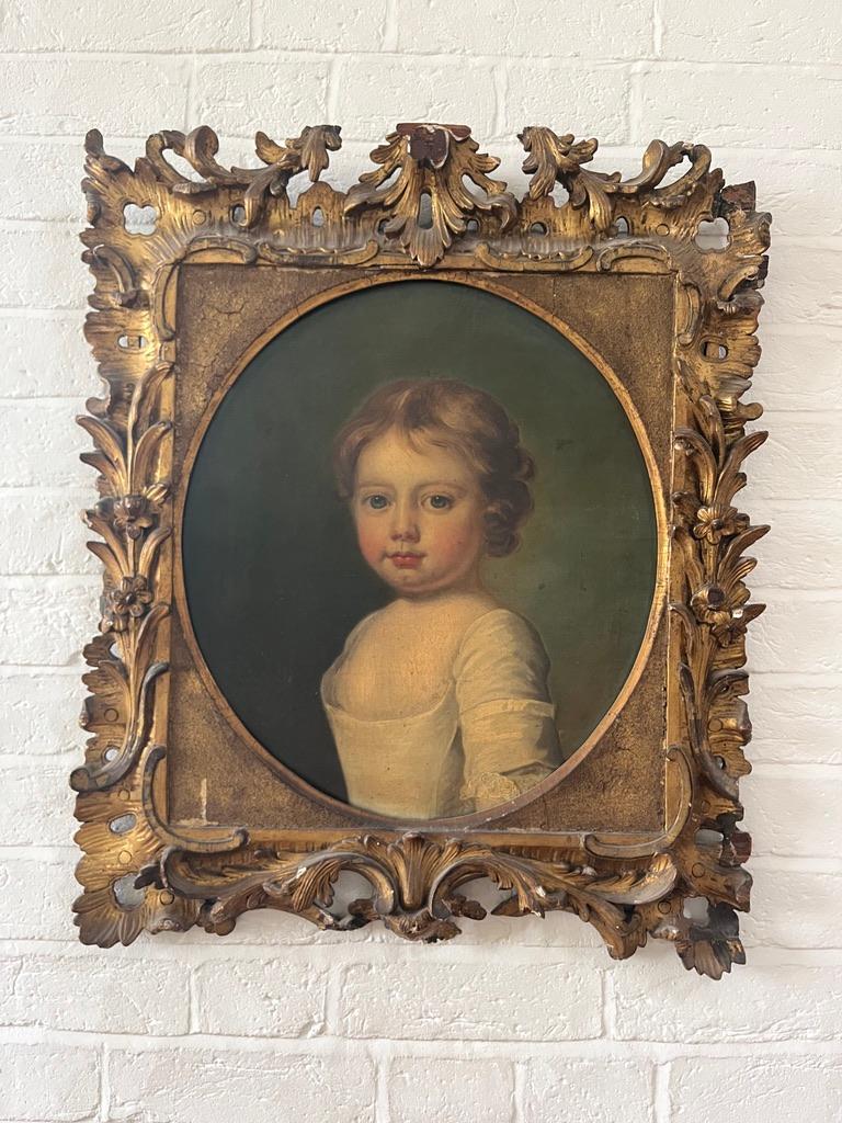 18th Century English School Portrait of a young girl, half length For Sale 2