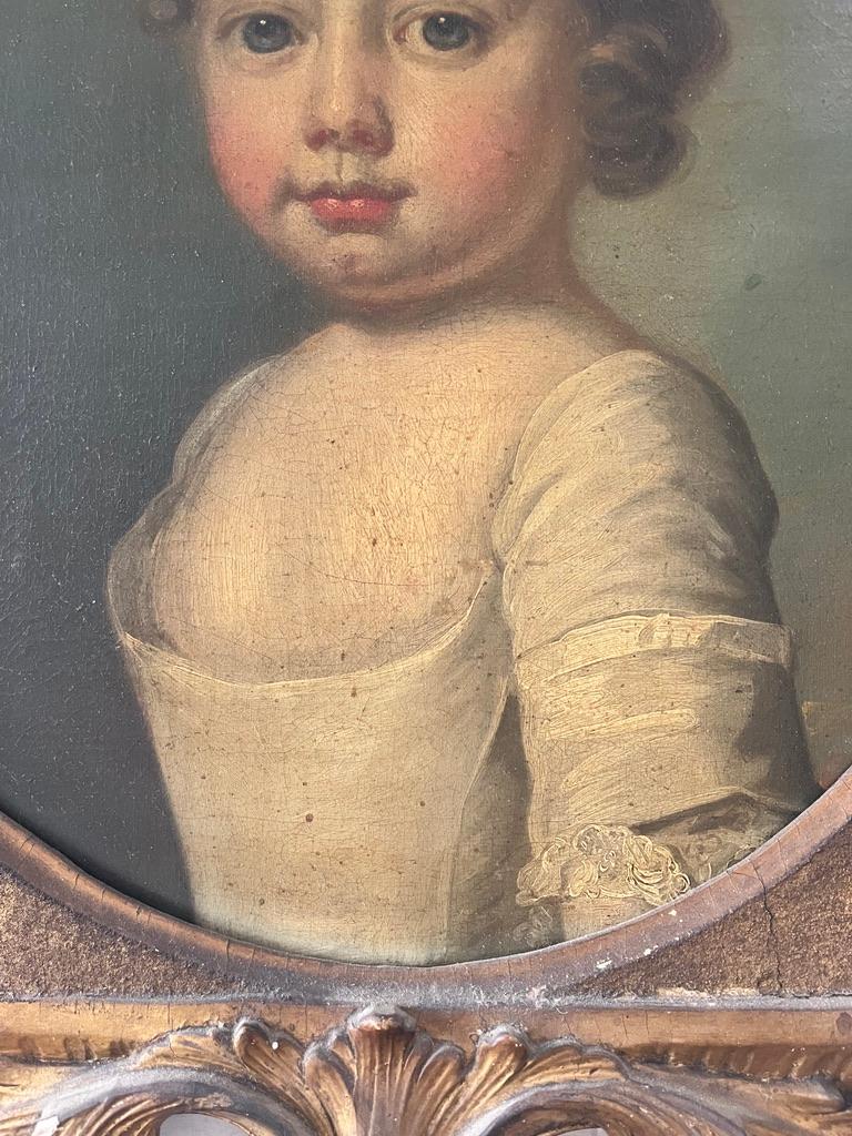 18th Century English School Porträt eines jungen Mädchens, halbe Länge 2
