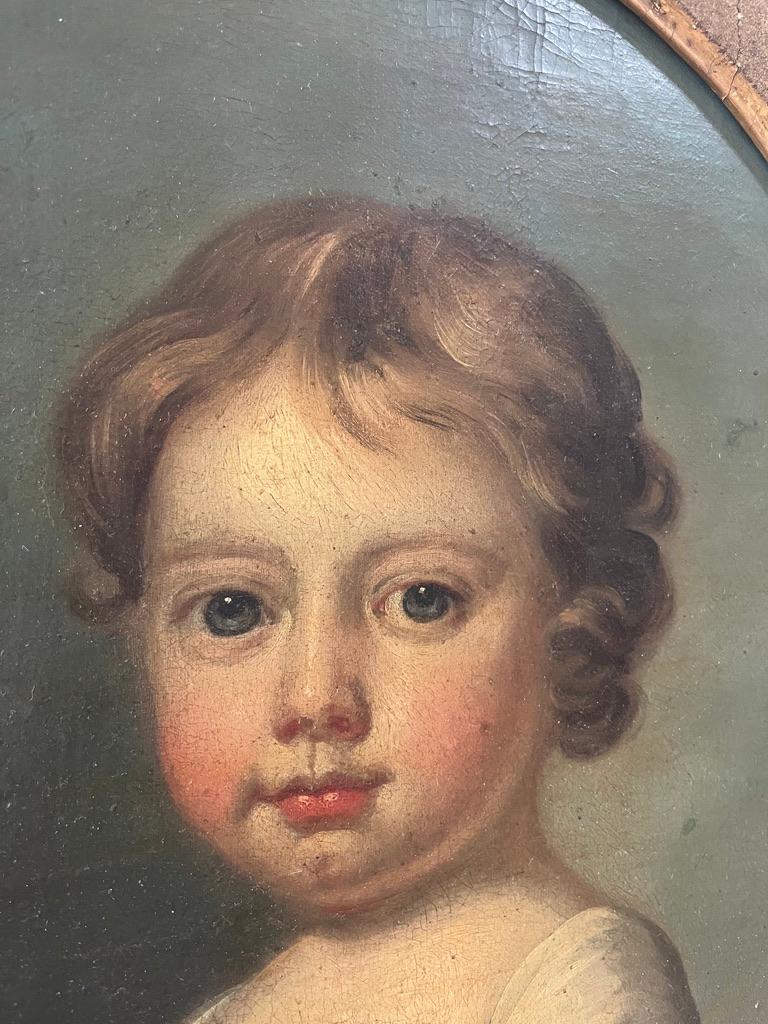 18th Century English School Portrait of a young girl, half length For Sale 4