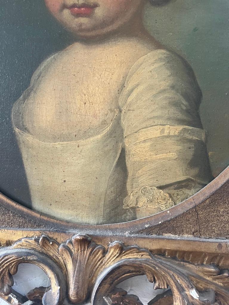 18th Century English School Porträt eines jungen Mädchens, halbe Länge 4