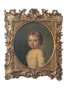 Antique 18th Century English School Portrait of a young girl, half length