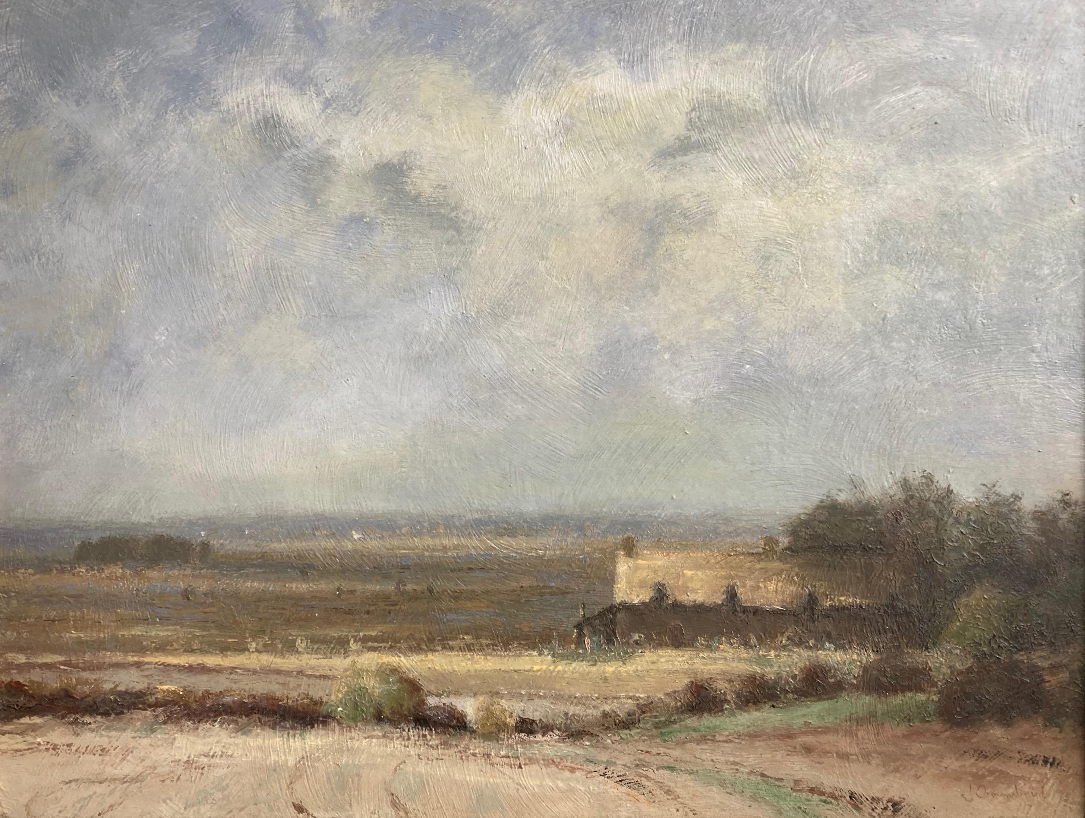 John Ormondroyd, scène du Norfolk avec chalet, disciple d'Edward Seago 1
