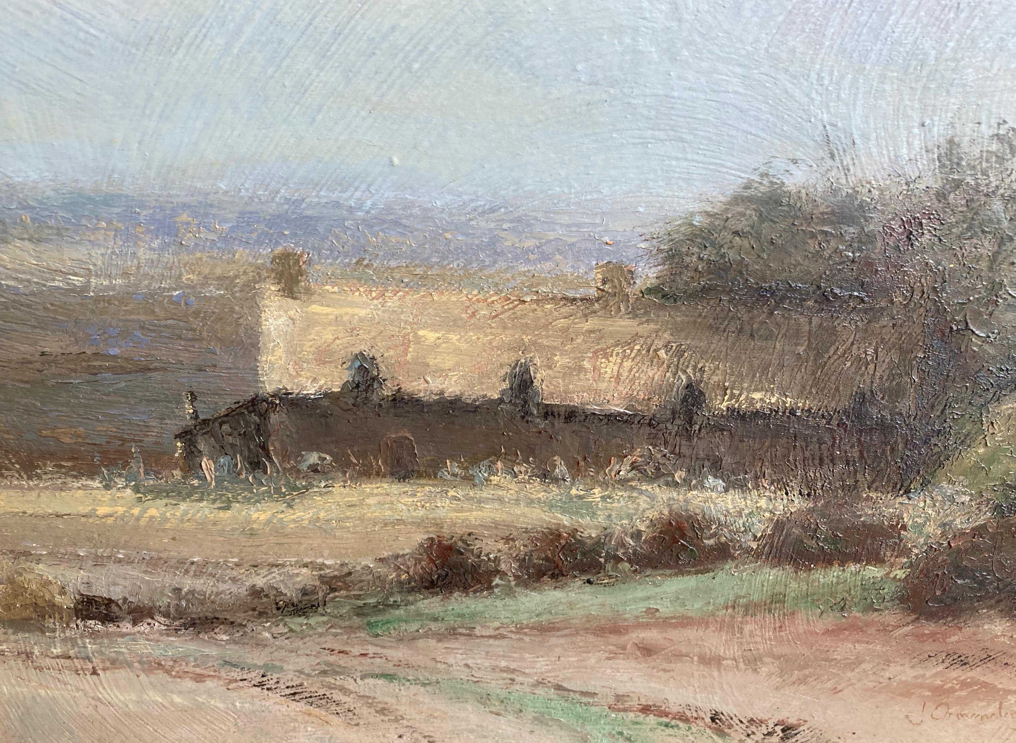 John Ormondroyd, scène du Norfolk avec chalet, disciple d'Edward Seago 6