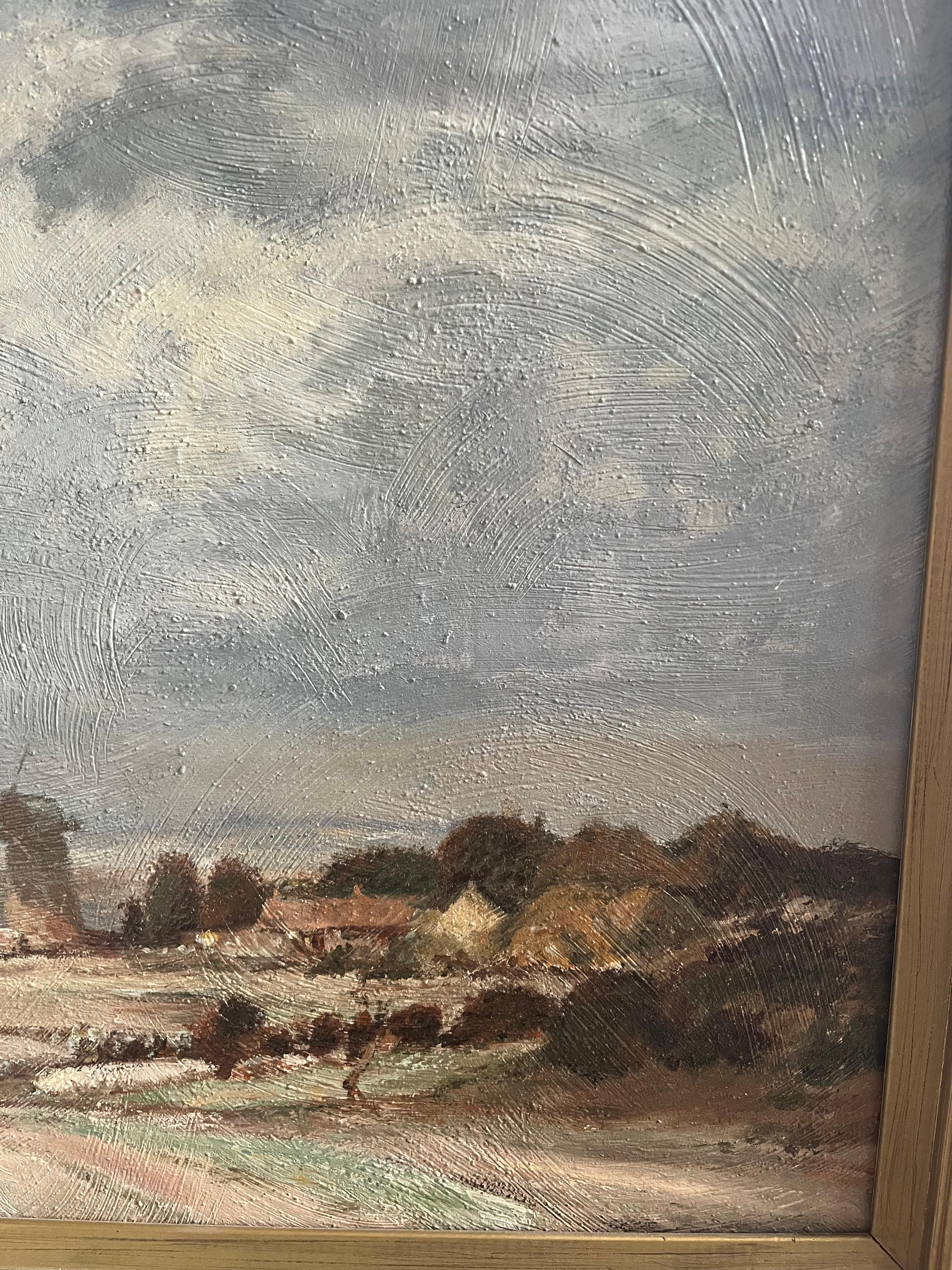 John Ormondroyd, Norfolk scene with windmill, Follower of Edward Seago For Sale 9