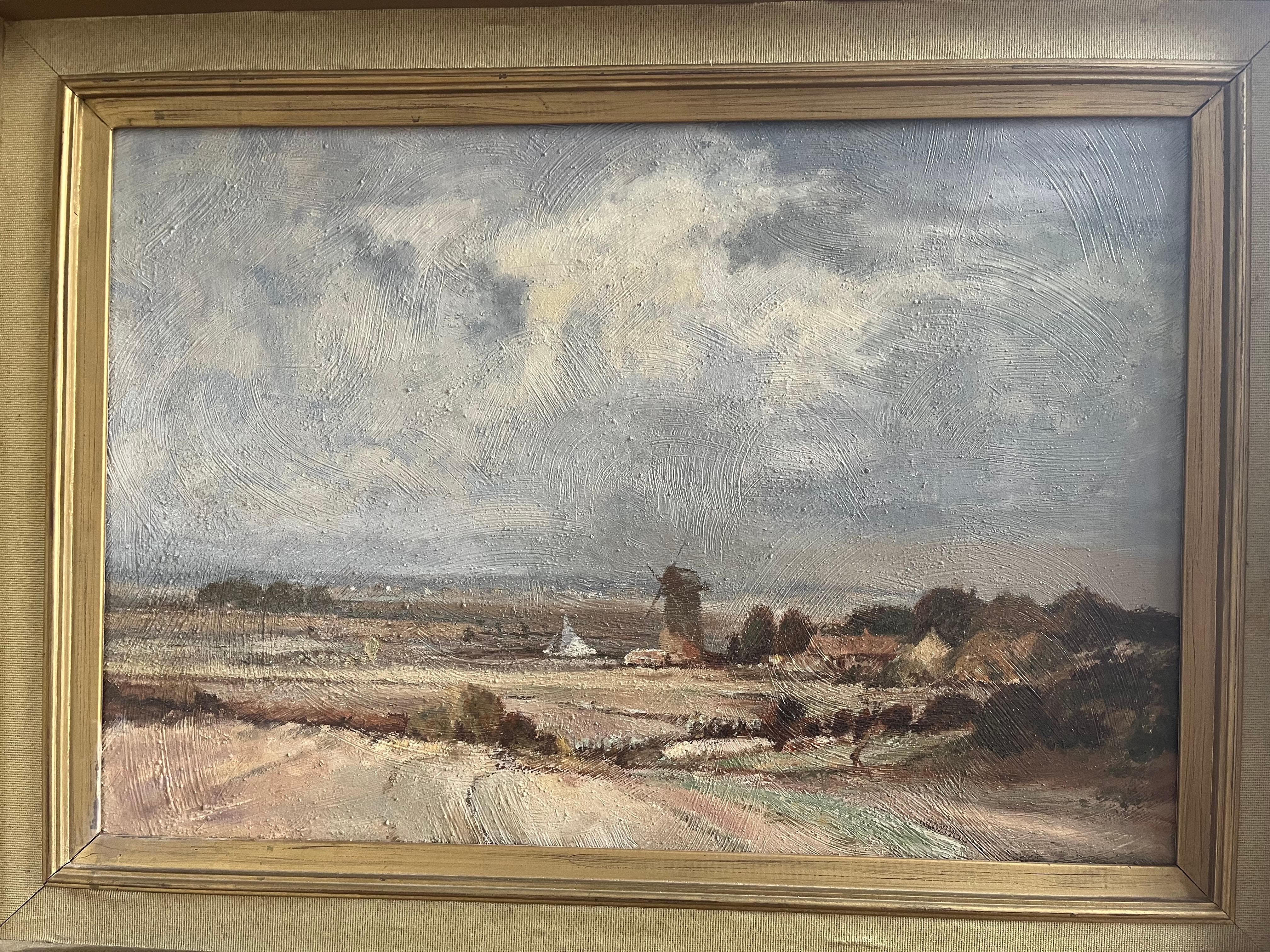 John Ormondroyd, Norfolk scene with windmill, Follower of Edward Seago For Sale 13