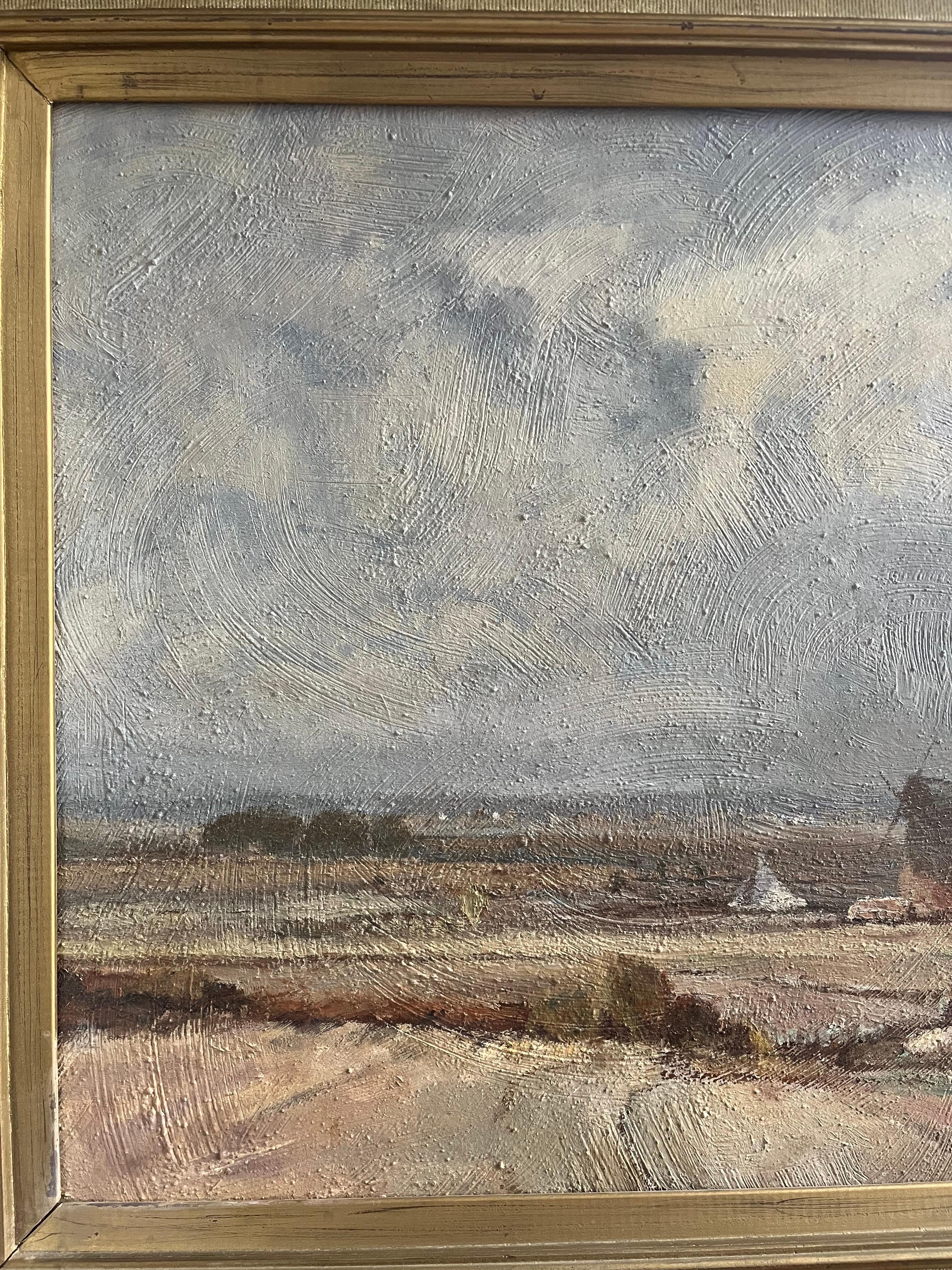 John Ormondroyd, Norfolk scene with windmill, Follower of Edward Seago For Sale 4