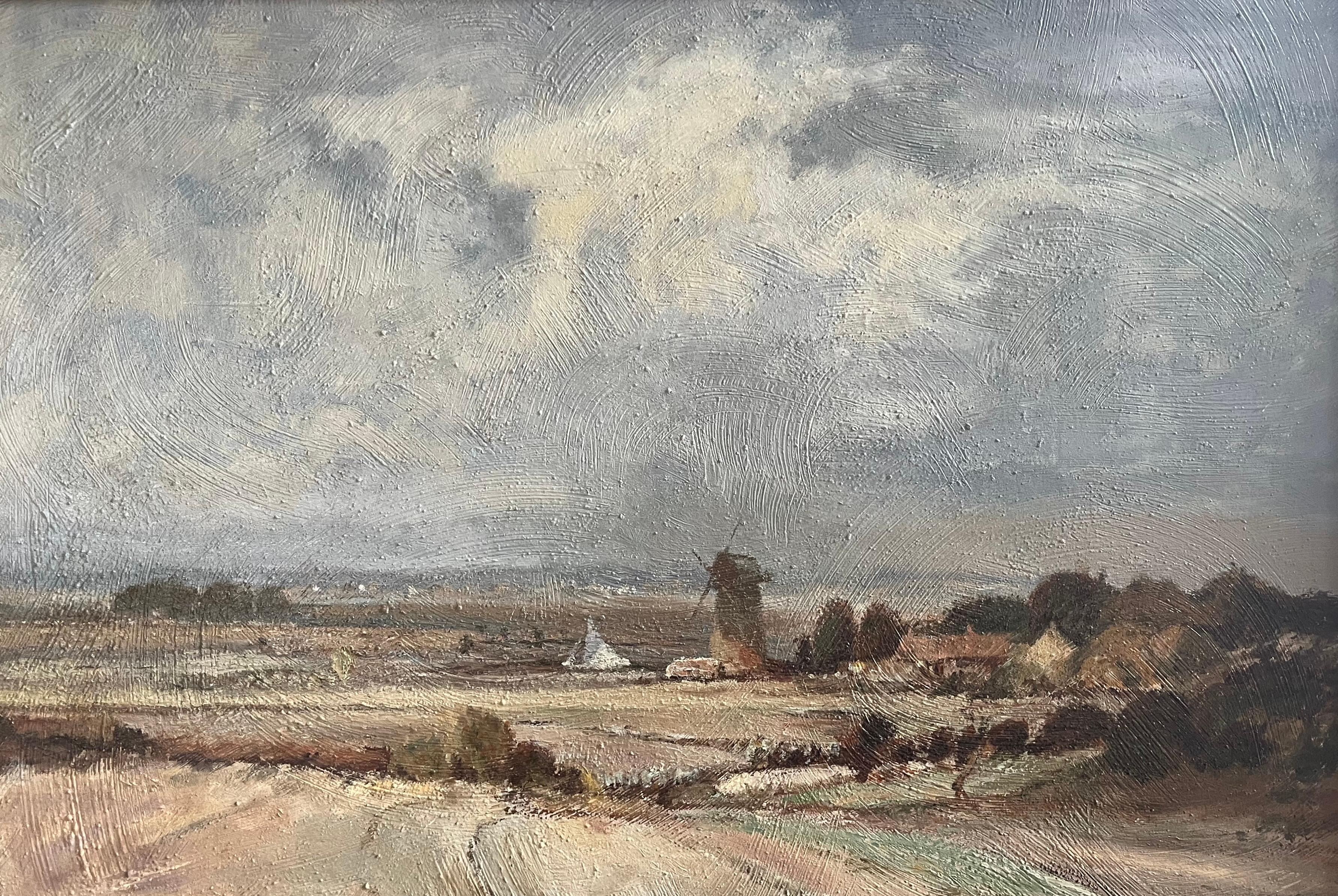 John Ormondroyd, Norfolk scene with windmill, Follower of Edward Seago