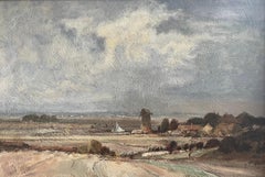 John Ormondroyd, escena de Norfolk con molino de viento, seguidor de Edward Seago