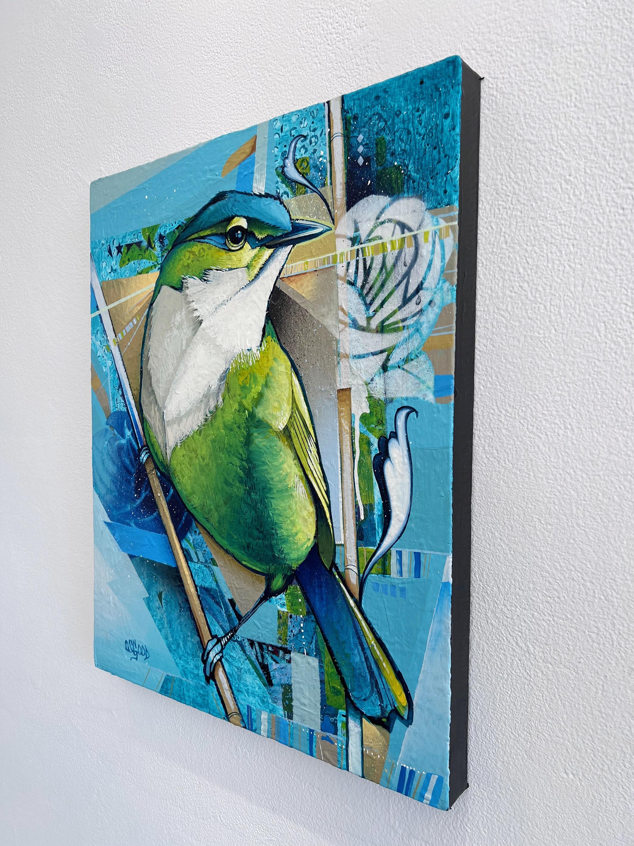 Directional Intent - Contemporary Green Bird Painting 3