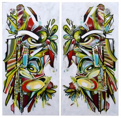 Parallel Jubilance - Abstract Diptych Painting