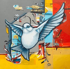 Purpose in Position - Urban Art Bird Painting